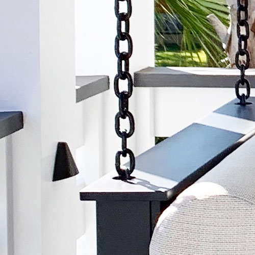 Powder Coated Black Chain Package - Lowcountry Swing Beds
